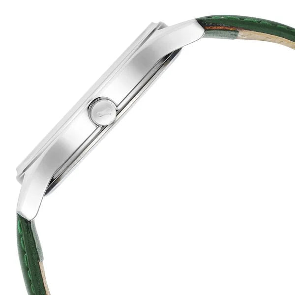 Fastrack Stunners Green Dial Leather Strap Watch for Guys