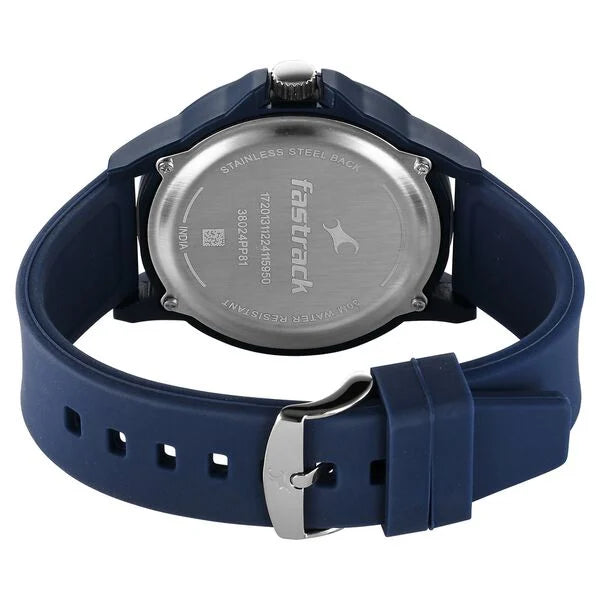 Fastrack Tees Urbanique Quartz Analog Multicoloured Dial Silicone Strap watch For Guys