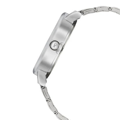 Fastrack Fundamentals Quartz Analog Blue Dial Stainless Steel Strap Watch for Guys