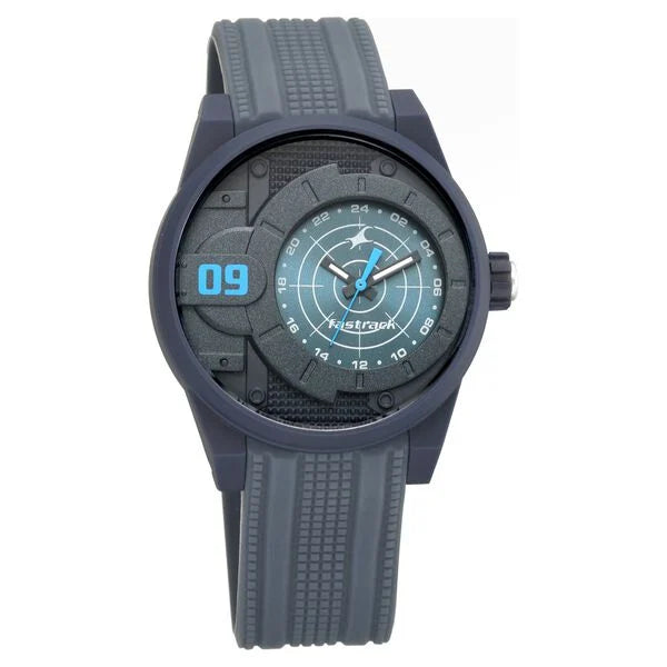 Fastrack Trendies Quartz Analog Black Dial Silicone Strap Watch for Guys