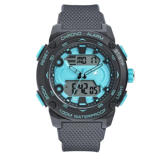 Fastrack Streetwear Blue Dial with Black Colour Strap Watch for Guys