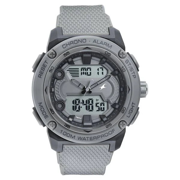 Fastrack Streetwear Grey Dial with Grey Colour Strap Watch for Guys