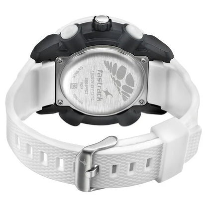 Fastrack Streetwear White Dial with White Colour Strap Watch for Guys