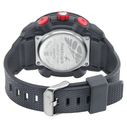 Fastrack Streetwear Red Dial with Black Colour Strap Watch for Guys