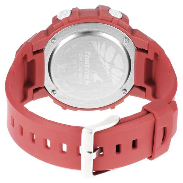 Fastrack Streetwear Digital Grey Dial Silicone Strap Watch for Guys