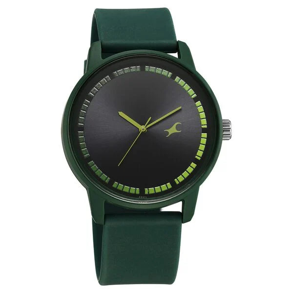 Fastrack Tees Urbanique Quartz Analog Black Dial Silicone Strap watch For Guys