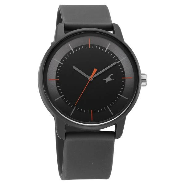 Fastrack Tees Urbanique Quartz Analog Black Dial Silicone Strap watch For Guys