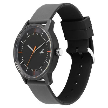 Fastrack Tees Urbanique Quartz Analog Black Dial Silicone Strap watch For Guys