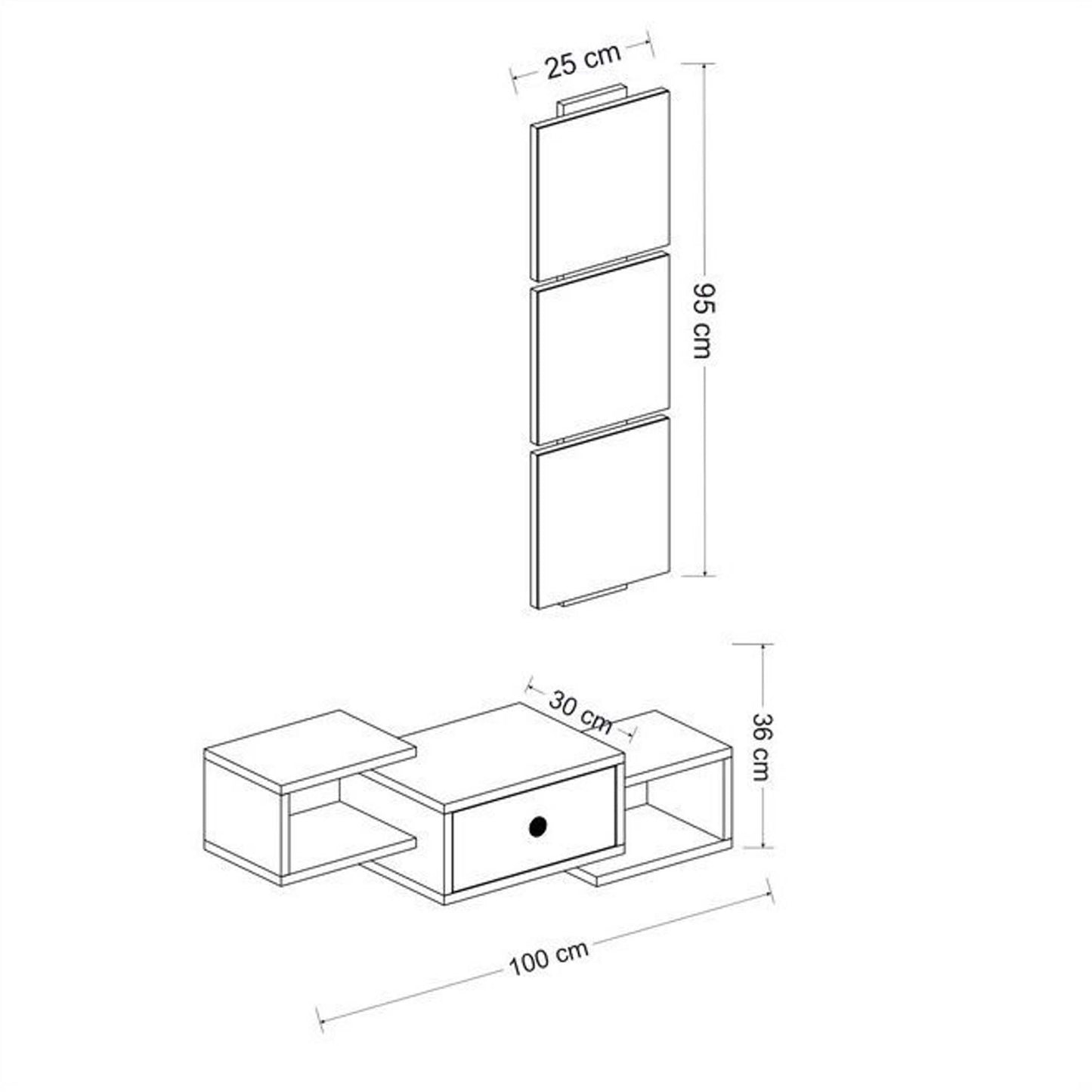 Dorado Dressar, Mirror, White (MG3-2655)