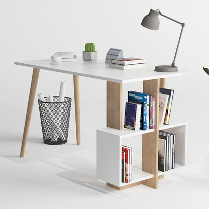 Lagomood side study desk, white oak 120 cm (LG4-140) / made in eu