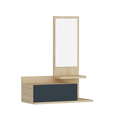 Arnetti Rozella Wall Mounted Mirror Dresser with Drawers, Sapphire Oak Anthracite (TT3-353)
