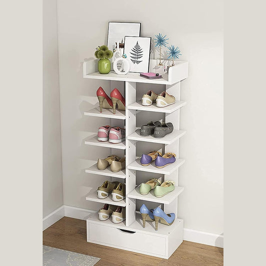 XJ201 Shoe Rack White (40*21*92H)