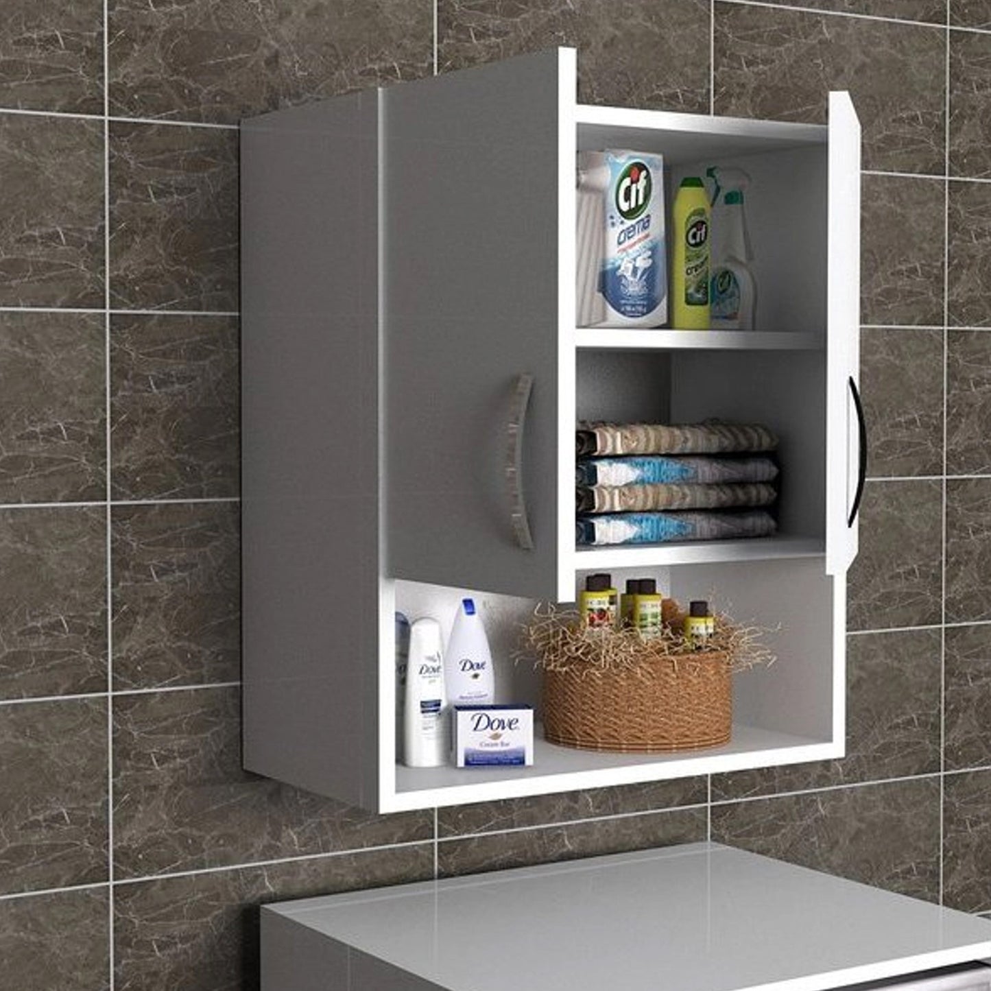 Aqua Top Bathroom Cabinet, White (CT4-118)