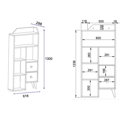 Multi Purpose Storage Book Shelf, White (DA3-301)
