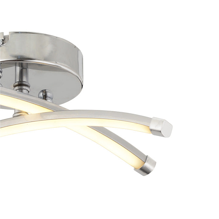 Apliqa Dosse Double Plafonier 3 Colored Led Pendant Lamp Chandelier, Chrome LQ3-3255