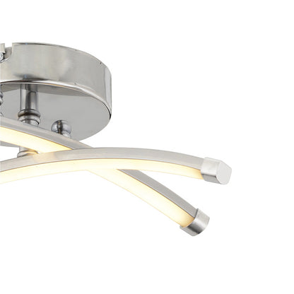 Apliqa Dosse Double Plafonier 3 Colored Led Pendant Lamp Chandelier, Chrome LQ3-3255