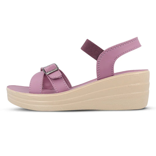 Women's Wedge Heel Sandals - WLP78012 Mauve