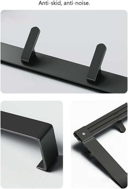 GCGJ Aluminum Door Rear Hook 5 Hooks - Black