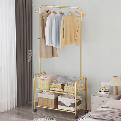 Clothes Rack - 60Cm Gold + Basket