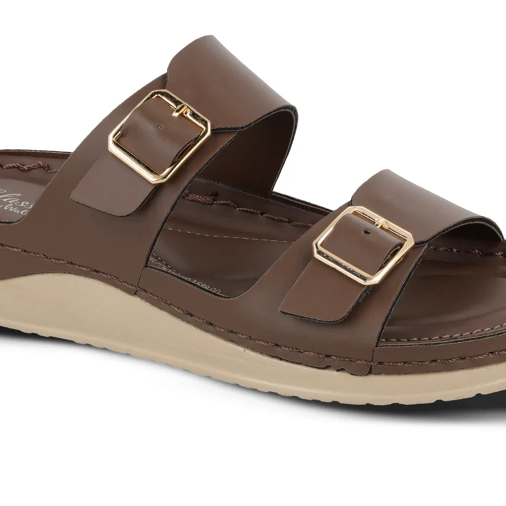 Women's Daily Wear Comfort Sandals - WLP74021 Espresso
