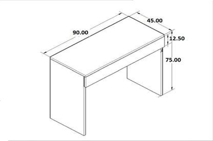 Novella Mode Make-Up Table With Drawers, White (QM4-121)