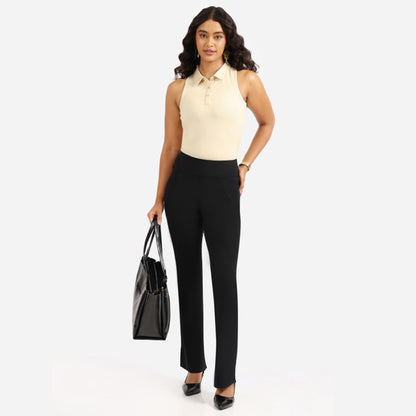 Groove-In -Cotton Flare Pants Black