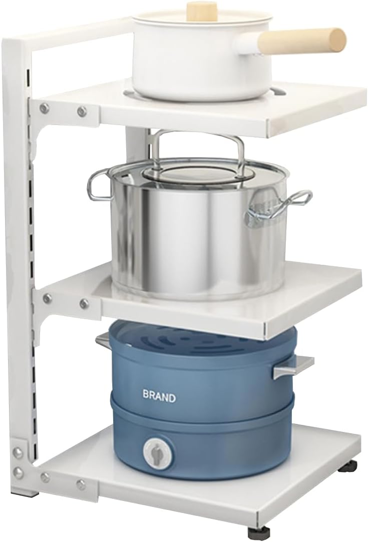 Pot Rack 2-4 Tiers 3 L - White