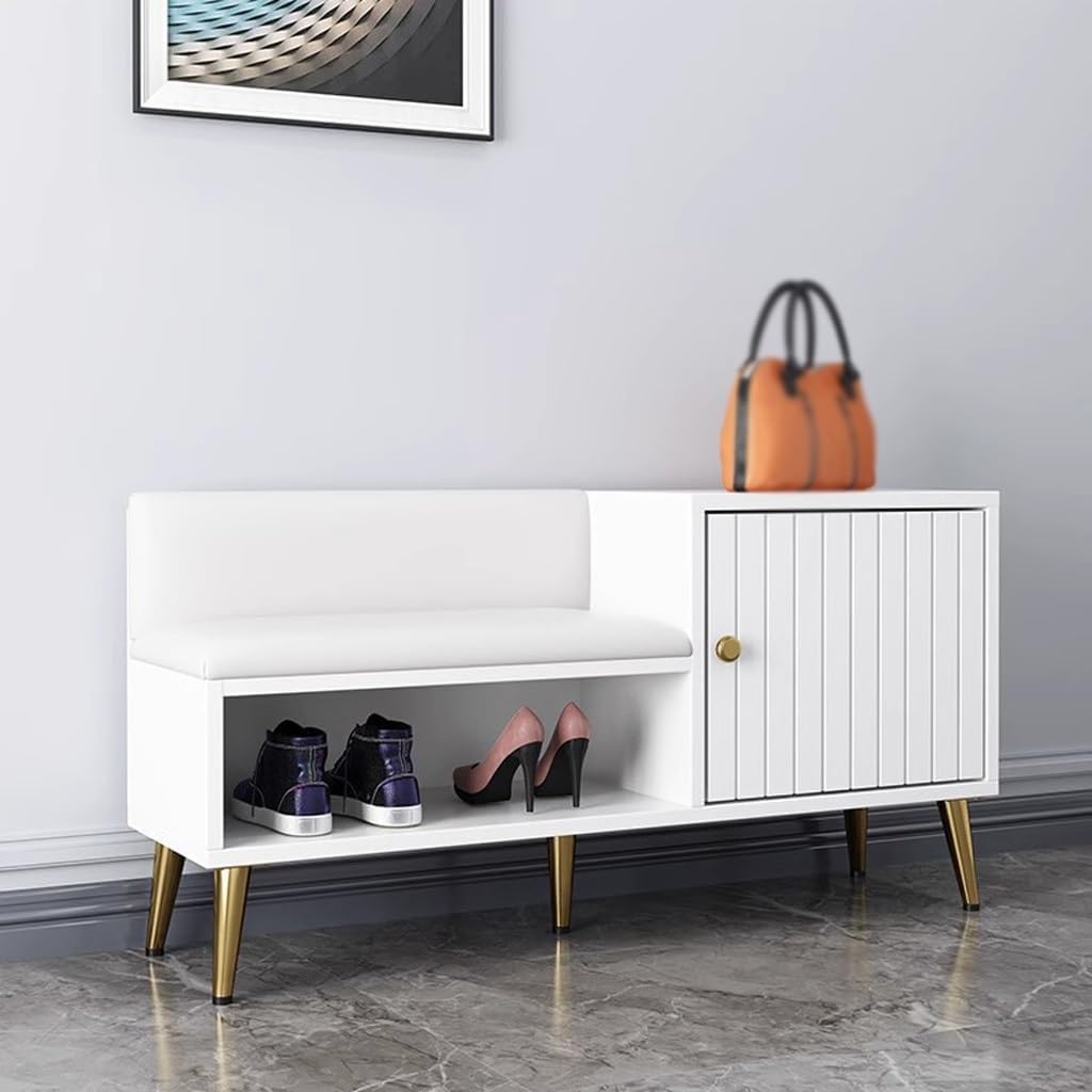 1013-72 LUXURY SHOE CABINET (PURE WHITE / 100*30*49H)