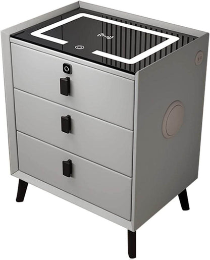 Modern nightstand smart bedside table with wireless usb charging and speakers - Thebrands