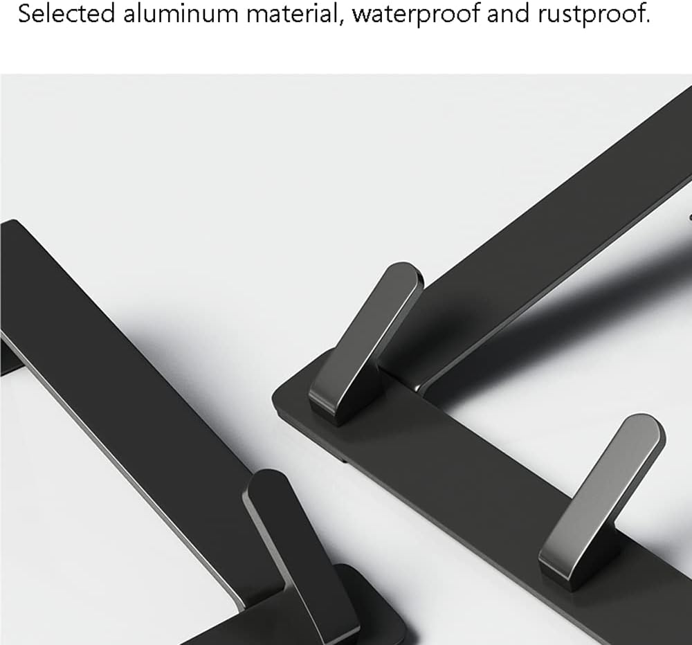 GCGJ Aluminum Door Rear Hook 5 Hooks - Black