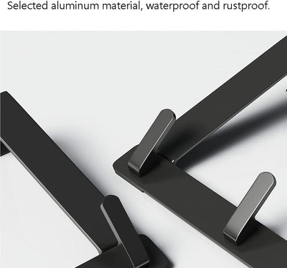 GCGJ Aluminum Door Rear Hook 5 Hooks - Black