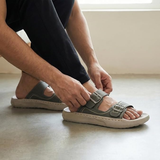 Men's Daily Wear Sandals - WC8764 Greige Olive
