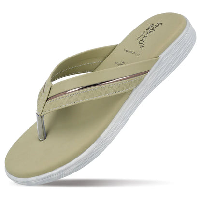 Women's Daily Wear V-Strap Sandals - WLP70414 Pista