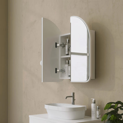 Hope Mirrored Bathroom Cabinet, White