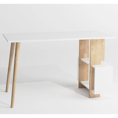 Lagomood side study desk, white oak 120 cm (LG4-140) / made in eu