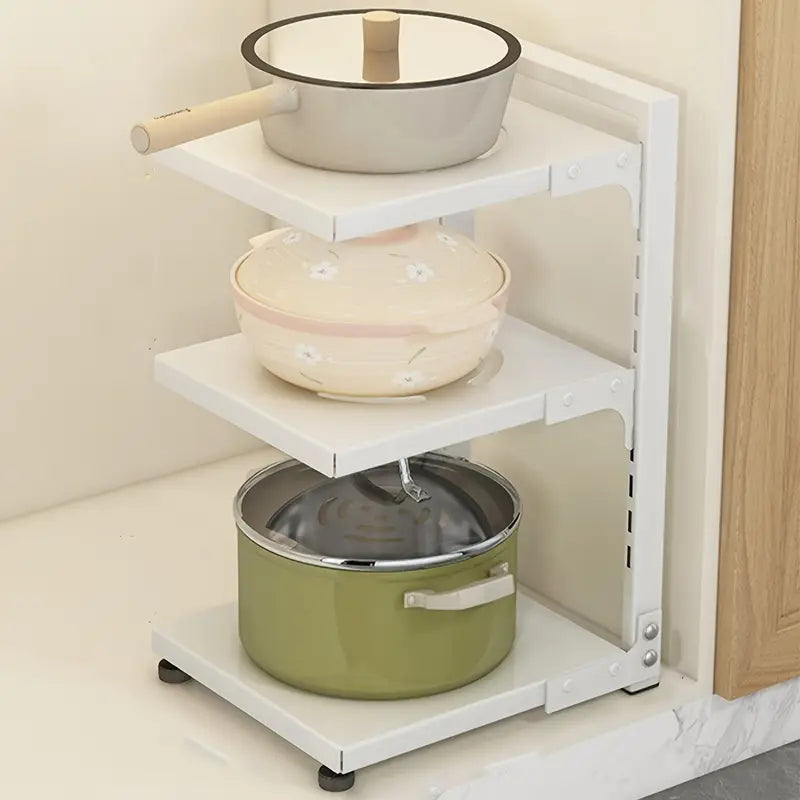 Pot Rack 2-4 Tiers 3 L - White