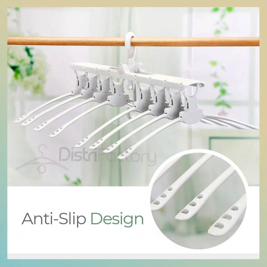 Foldable Adjustable Cloth Hanger(White) - Thebrands