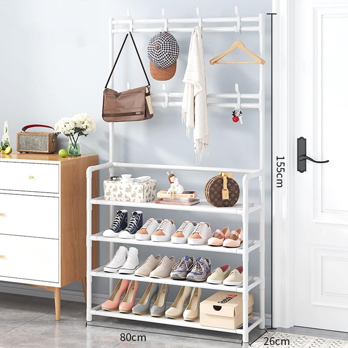 Shoe Rack Shelf - White