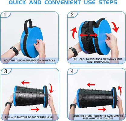 Foldable Telescopic Stool Multicolor (Blue) - Thebrands