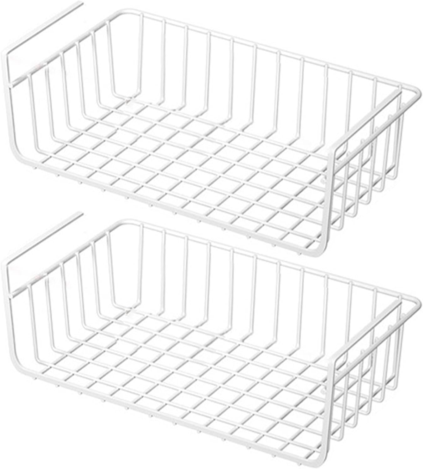 Under Shelf Storage Basket Large White