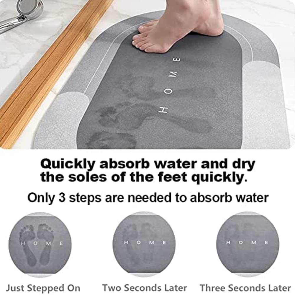 Anti Slip Bathroom Mat - Brown
