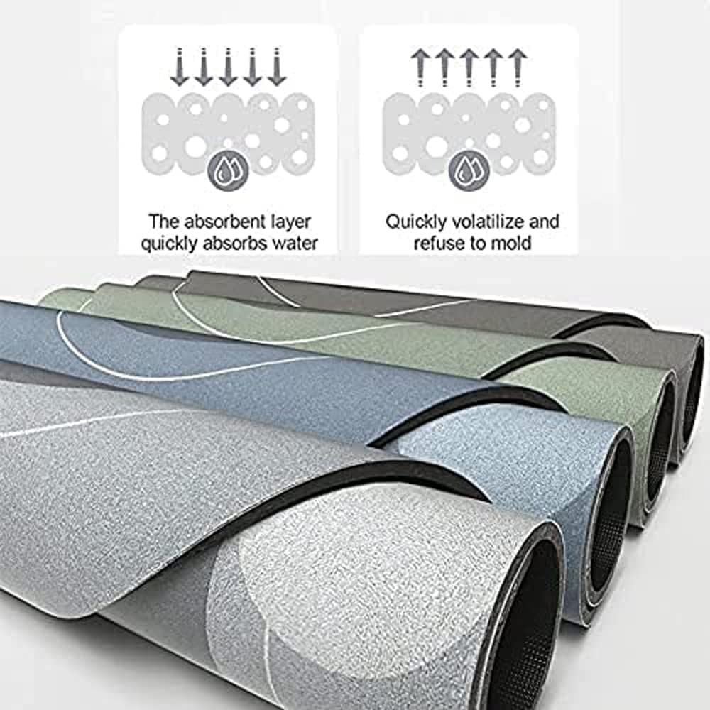 Anti Slip Bathroom Mat - Brown