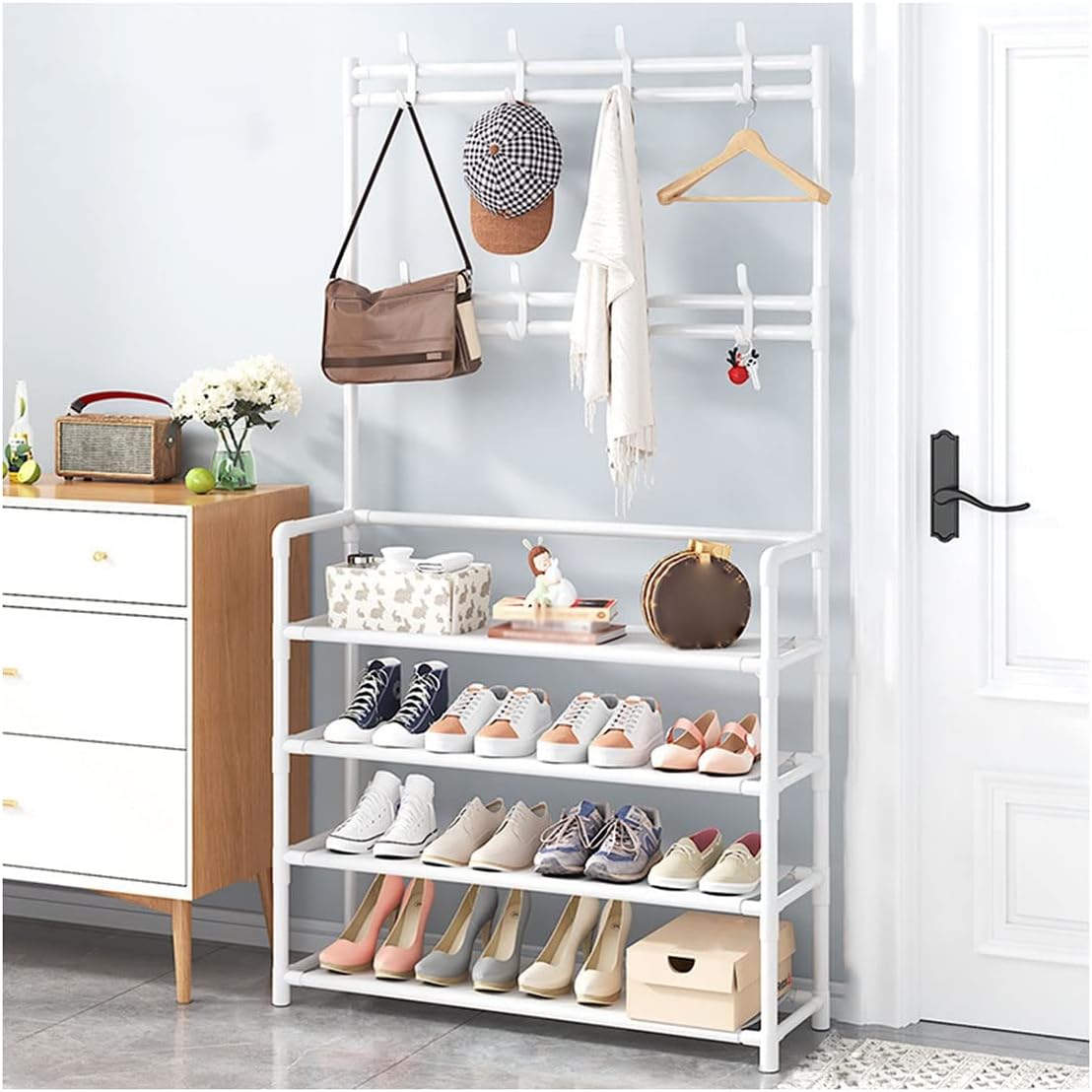 Shoe Rack Shelf - White