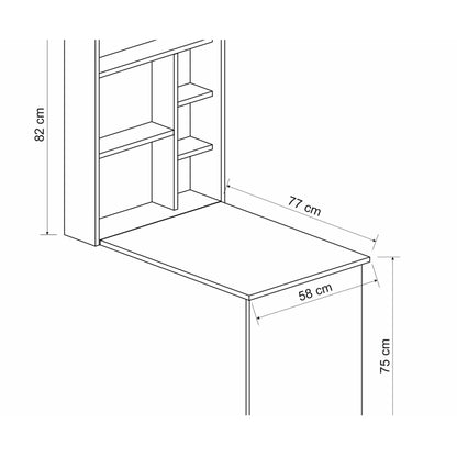 Magicbox Wall Mounted Desk, White (MG3-1008)