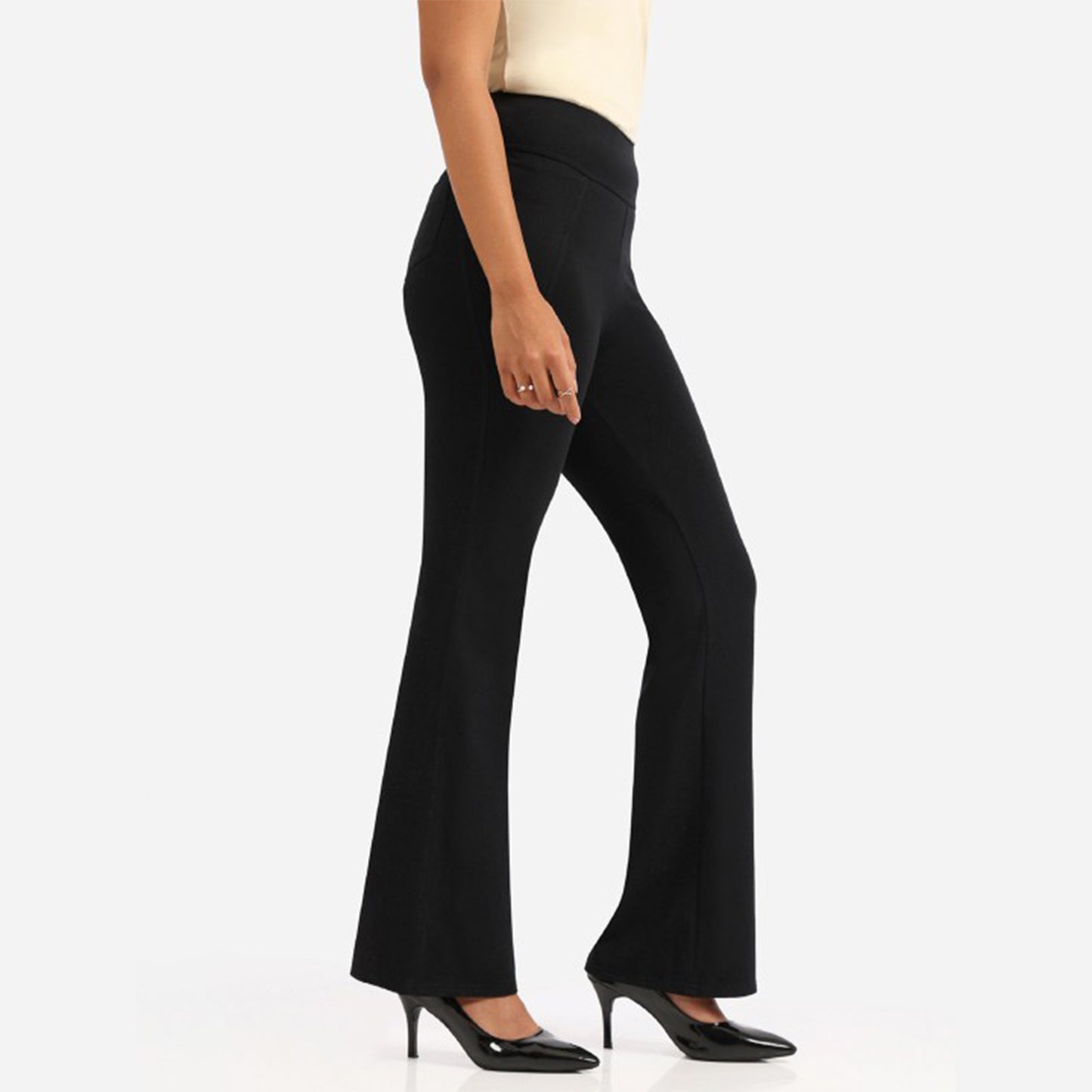 Groove-In -Cotton Flare Pants Black