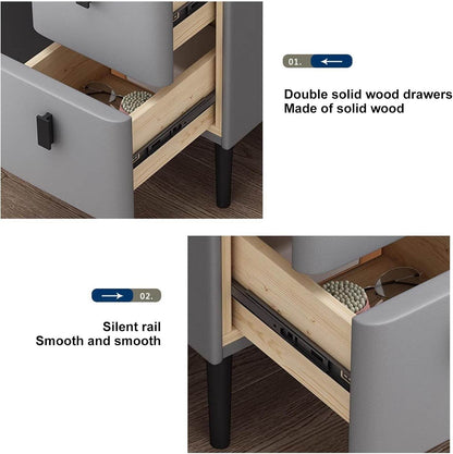 Smart Bedside Table With Wireless Usb Charging - Thebrands