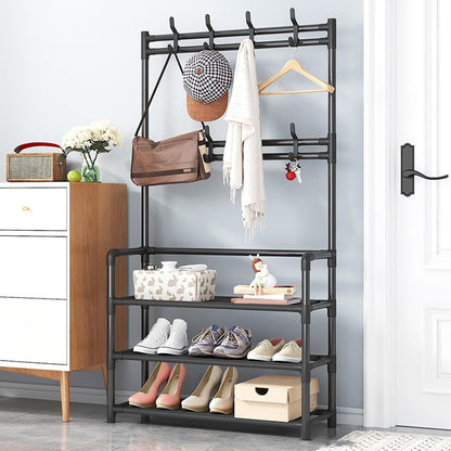 Shoe Rack Shelf 3 Tier - Black (60CM x 26CM x 138CM)