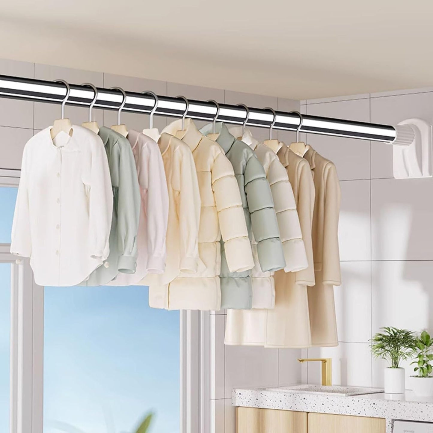 Adjustable Curtain Rod 100-200Cm