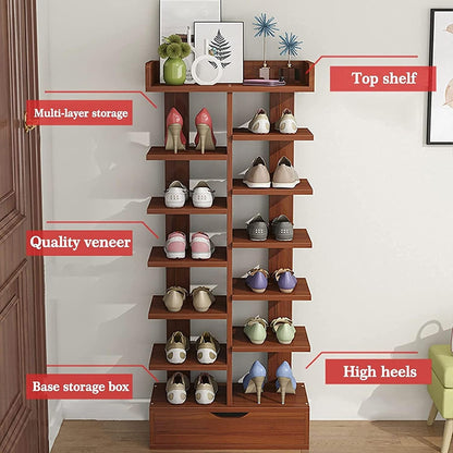 XJ201 Shoe Rack Brown (40*21*120H)