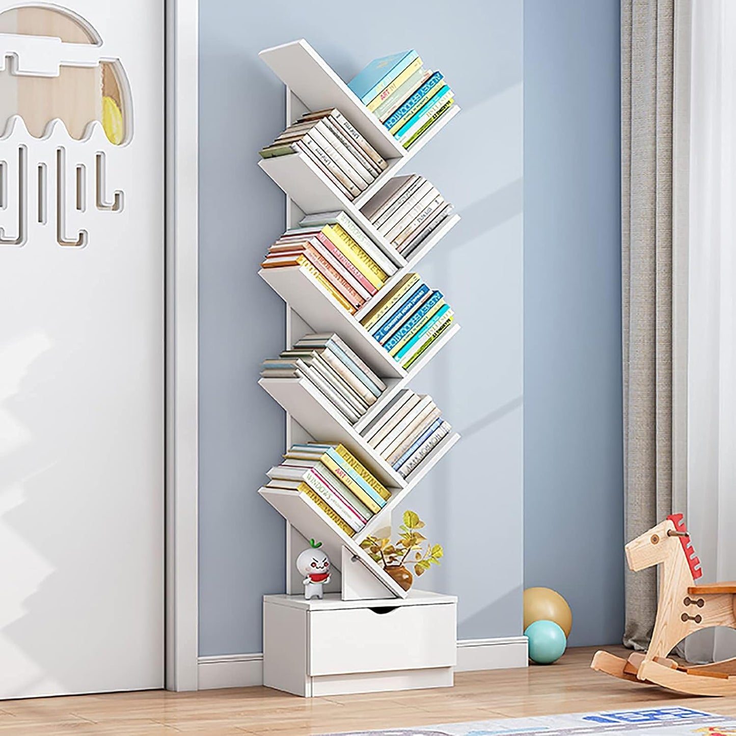 ZM 105 Book Shelf Pure White (30*17*87.5)